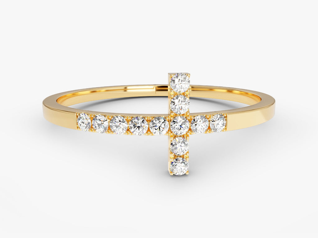 Cross Wedding Band