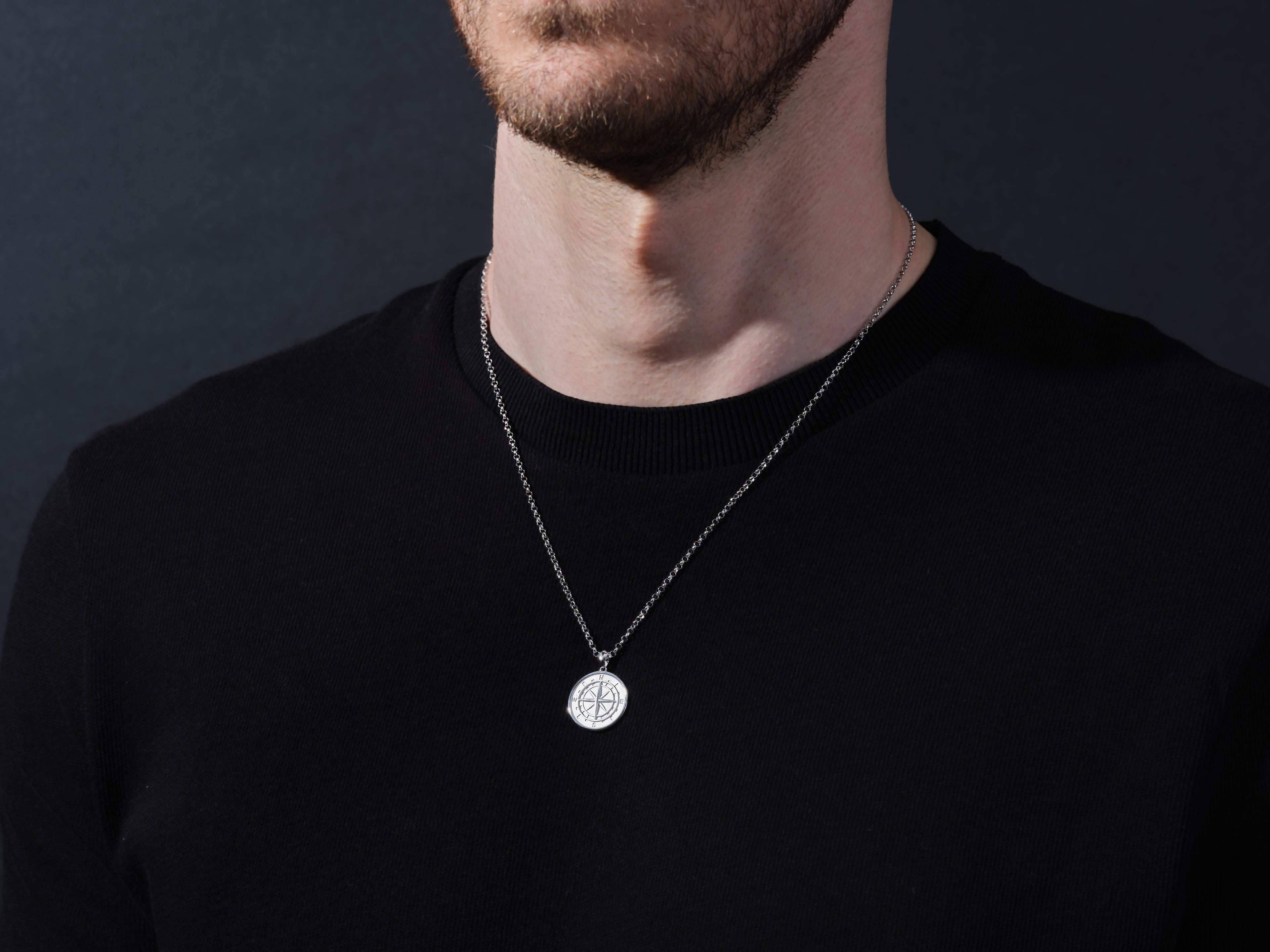 14k Gold Compass Necklace