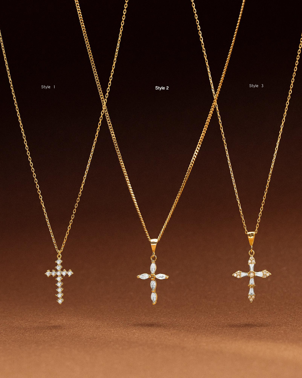 Dainty Cross Necklace - 925k Sterling Silver