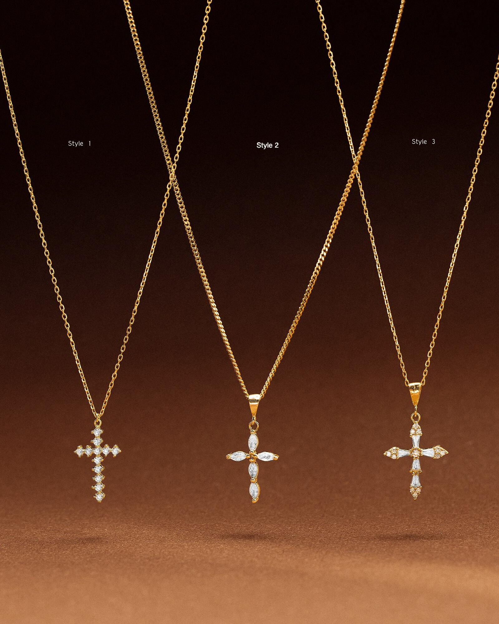 Dainty Cross Necklace - 925k Sterling Silver
