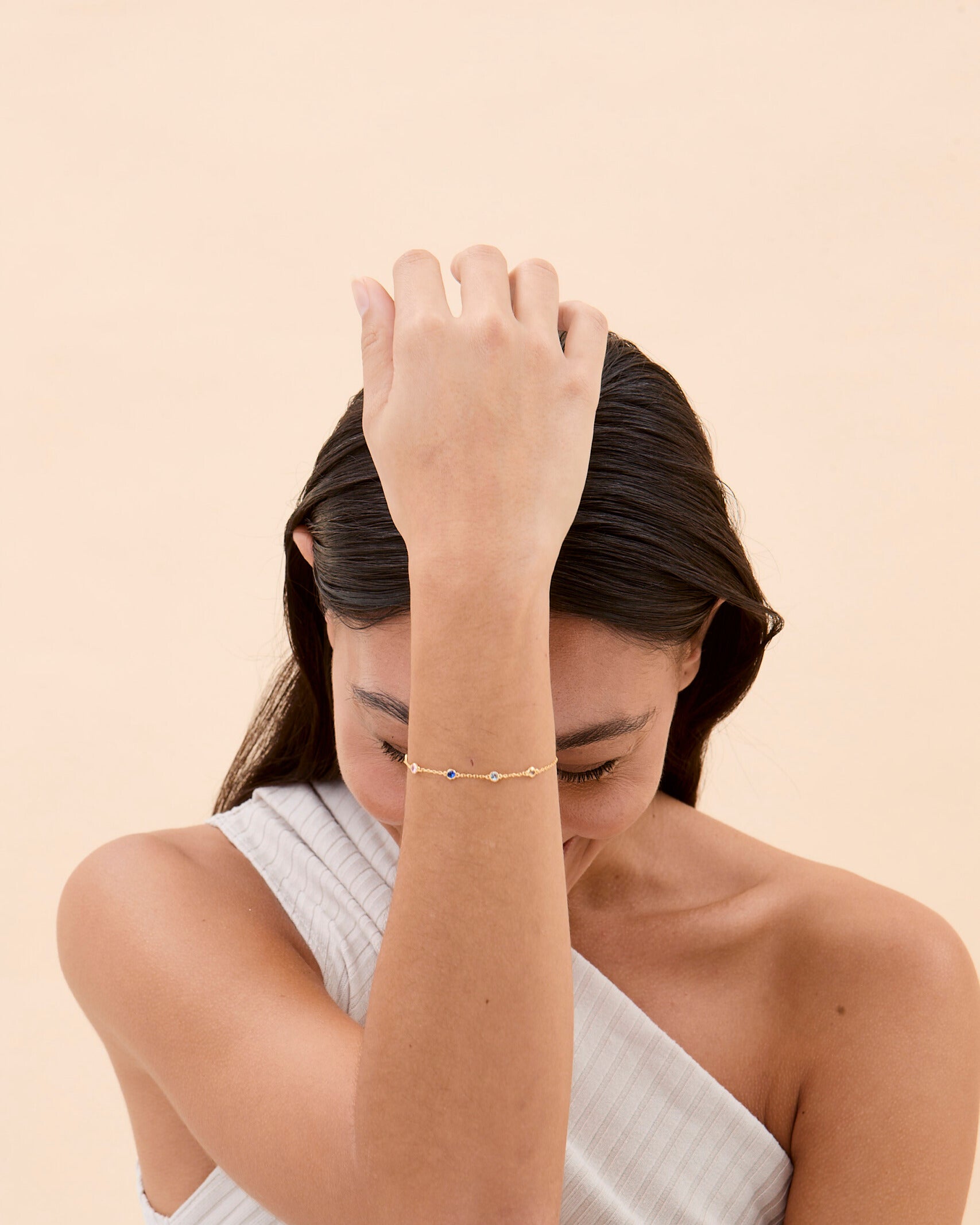 Personalized Family Birthstone Bracelet - 18k Gold Vermeil