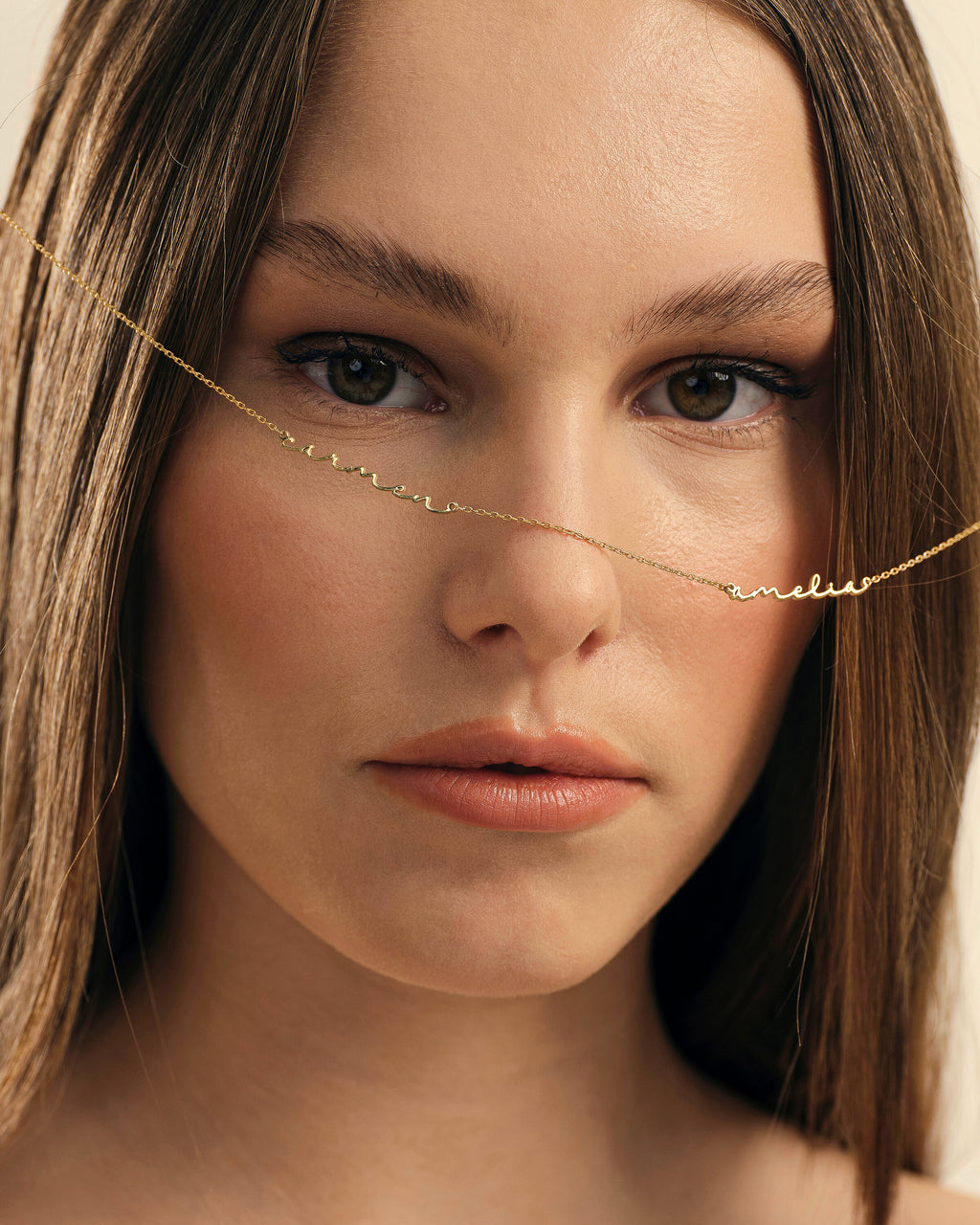 Custom Multi Name Signature Necklace - 18k Gold Vermeil