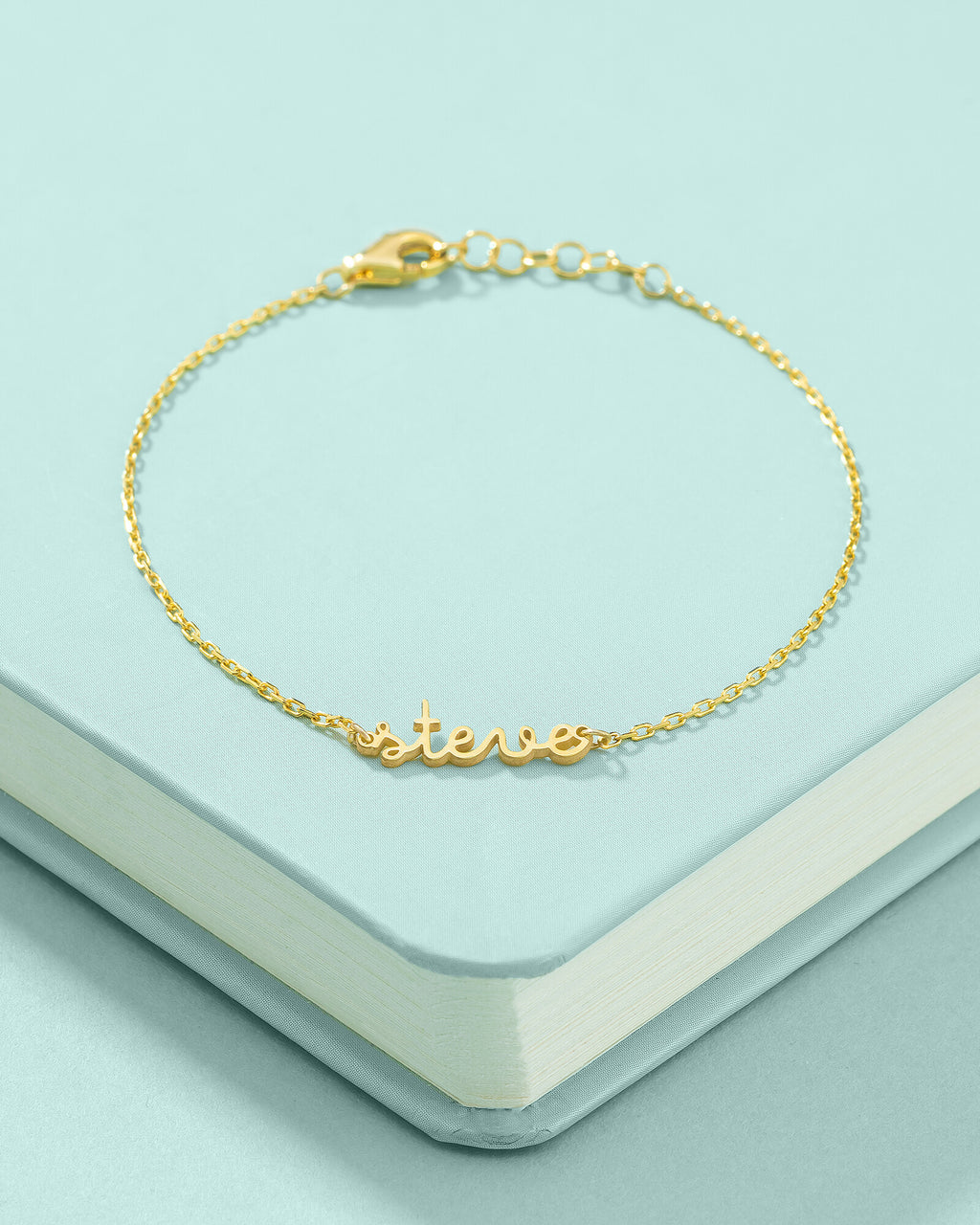 Personalized Name Bracelet, Custom Gold Name Jewelry - 925k Sterling Silver