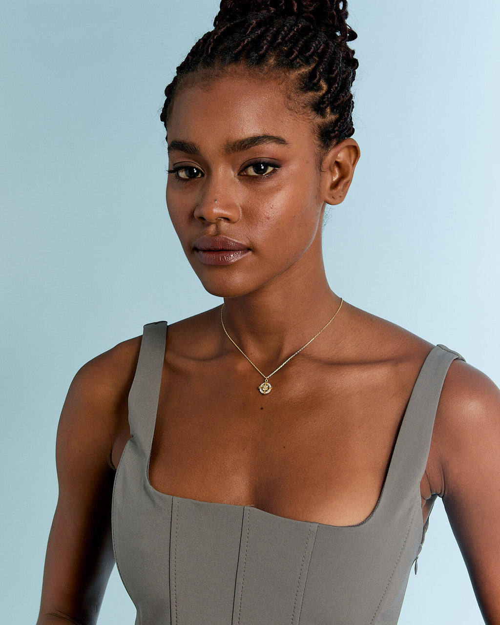 Minimalist Compass Necklace Travel Gift - 18k Gold Vermeil