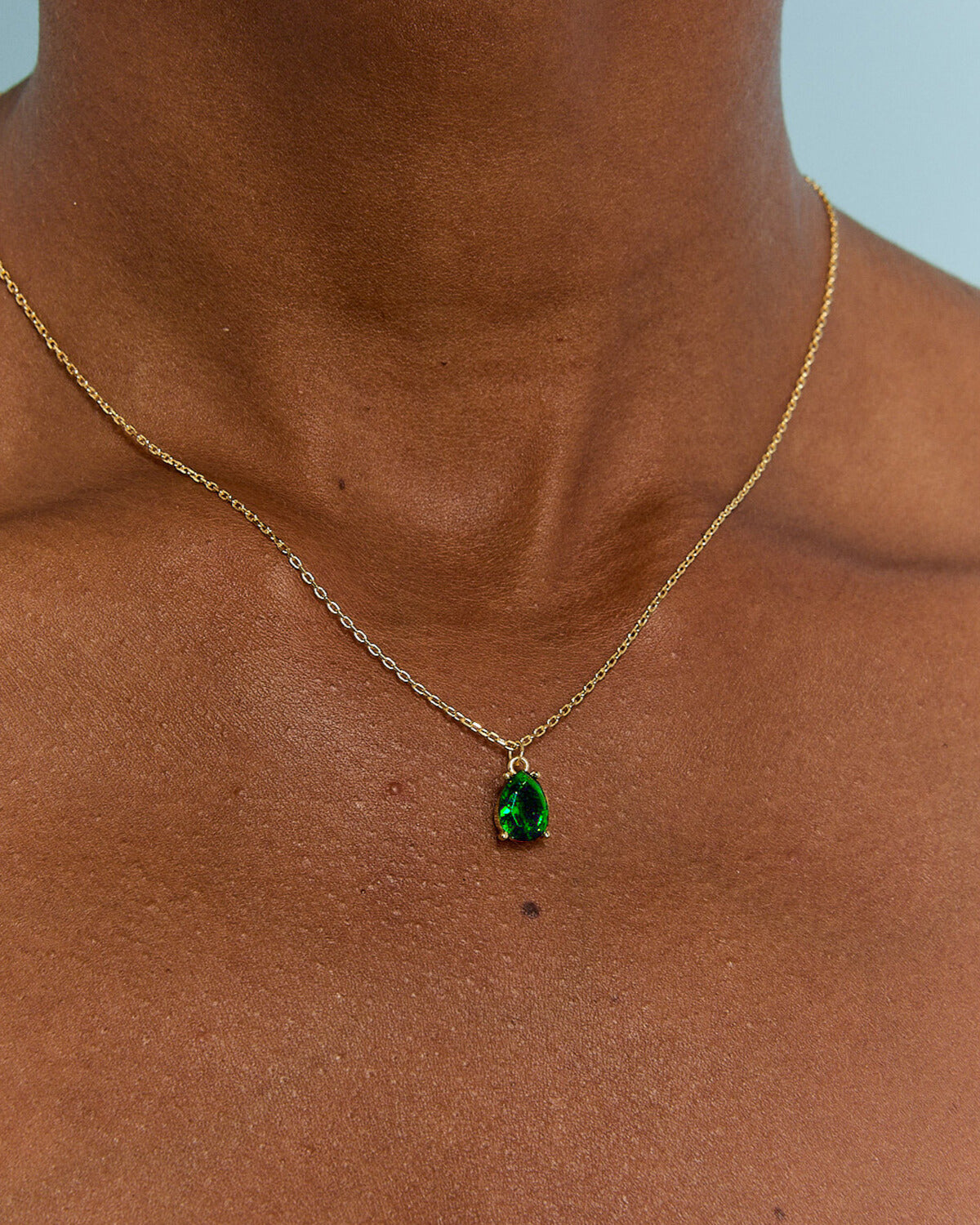 Dainty Silver Birthstone Necklace for Mom - 18k Gold Vermeil