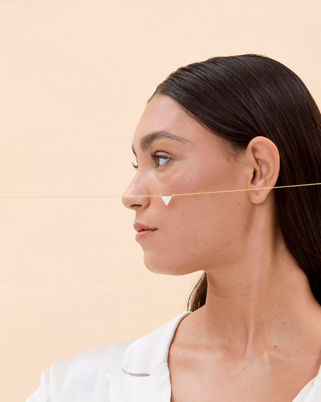 Delicate Triangle Pendant Necklace - Dainty Necklace