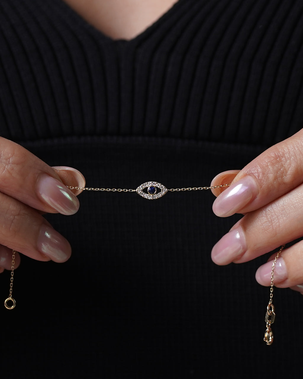 Evil Eye Bracelet, Protection Jewelry Gift for Her - 925k Sterling Silver