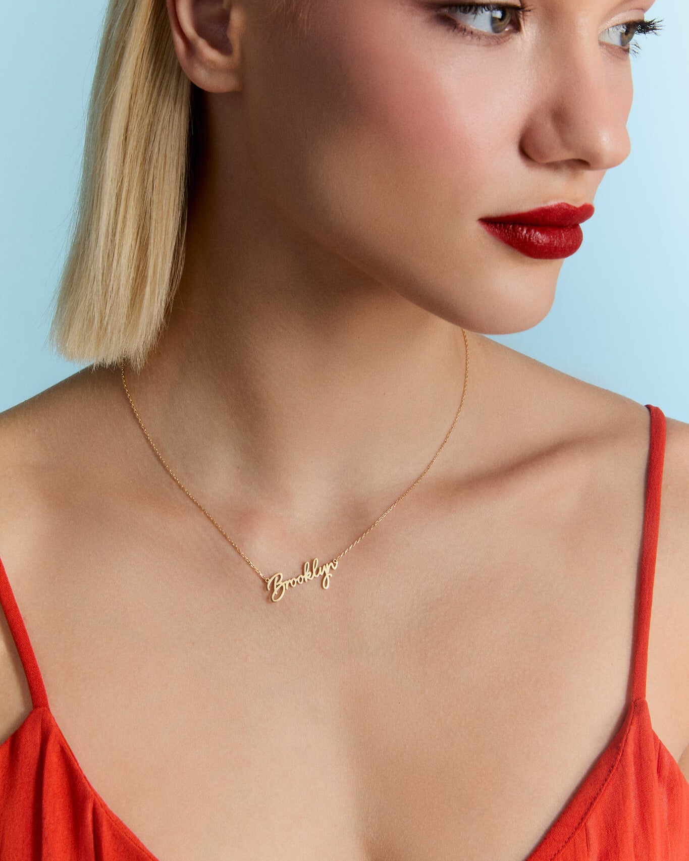 Personalized Script Name Necklace - 18k Gold Vermeil