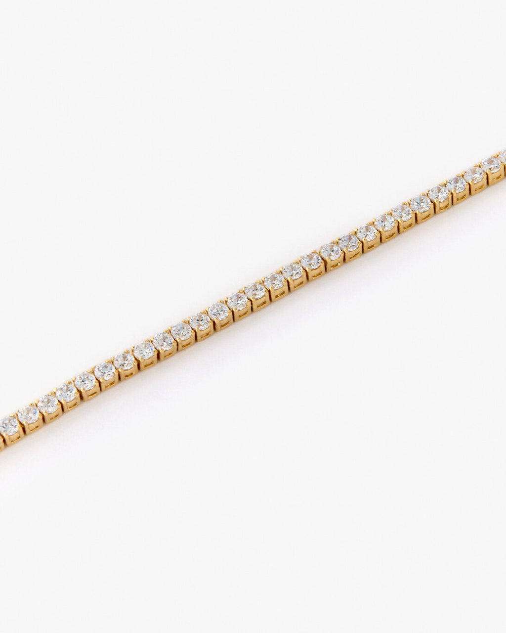 3mm Cubic Zirconia Tennis Bracelet Classic Elegance - 18k Gold Vermeil