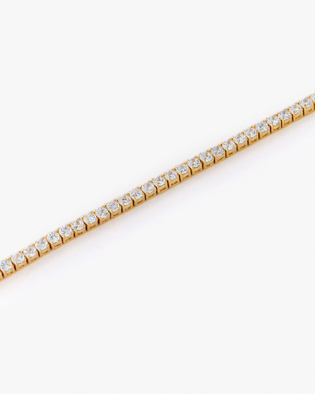 3mm Cubic Zirconia Tennis Bracelet Classic Elegance - 18k Gold Vermeil
