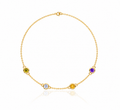 Bezel Set Birthstone Station Bracelet