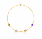 Bezel Set Birthstone Station Bracelet