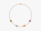 Bezel Set Birthstone Station Bracelet