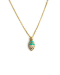 Gold Fish Pendant Necklace - Enamel Jewelry