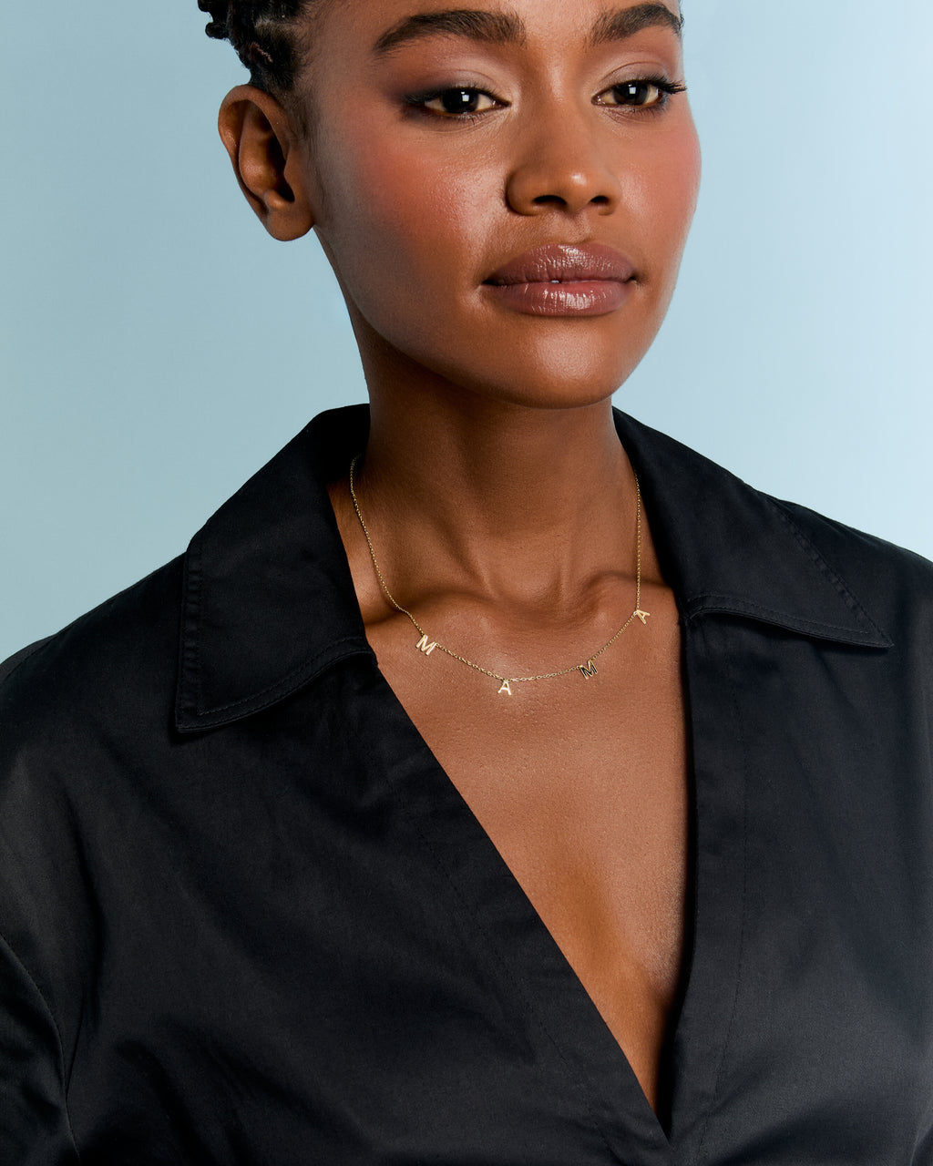 Gold Initial MAMA Necklace  - 18k Gold Vermeil