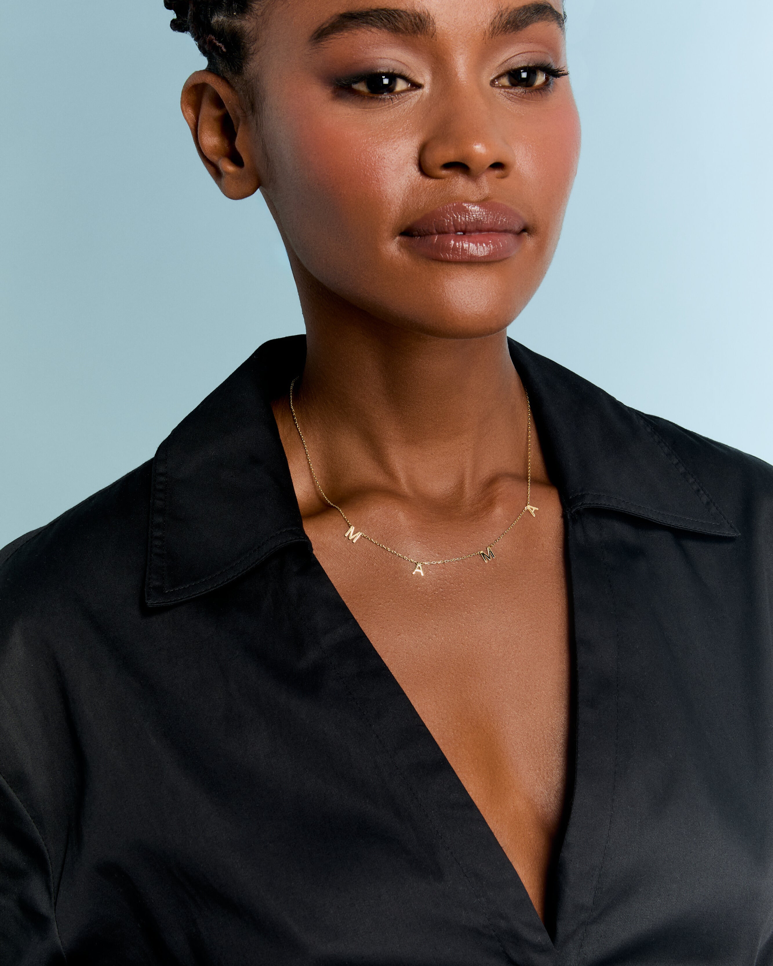 Gold Initial MAMA Necklace  - 18k Gold Vermeil
