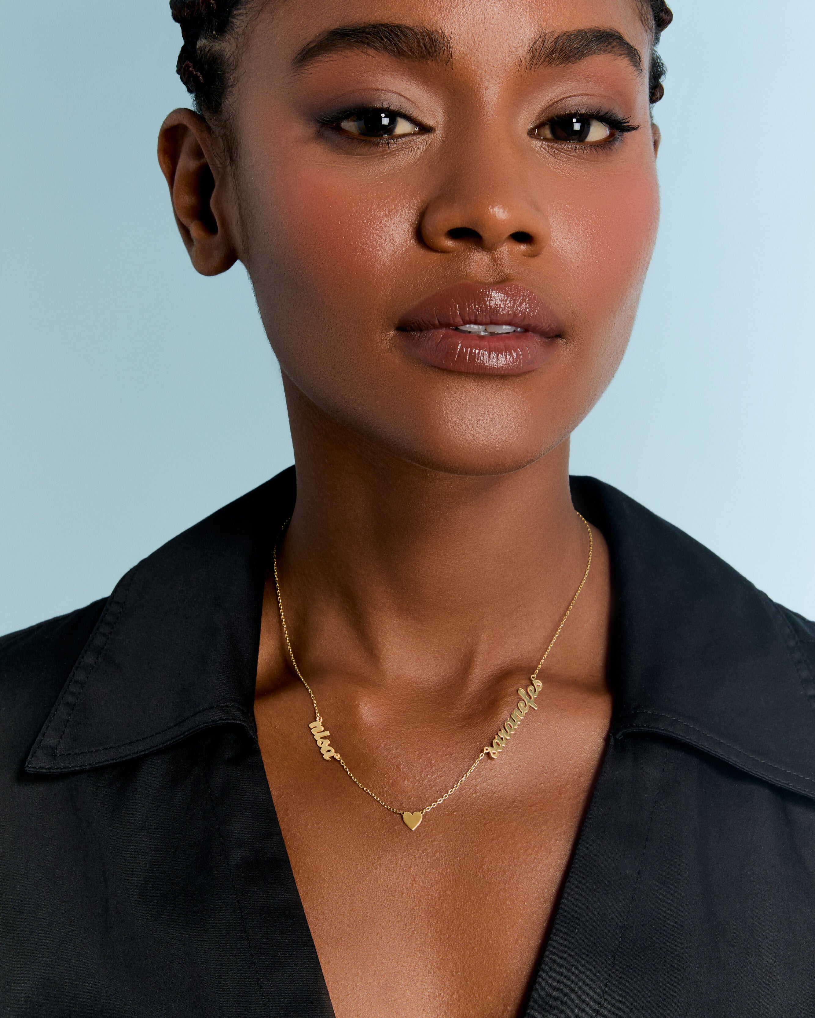 Personalized Two Name Necklace - 925k Sterling Silver