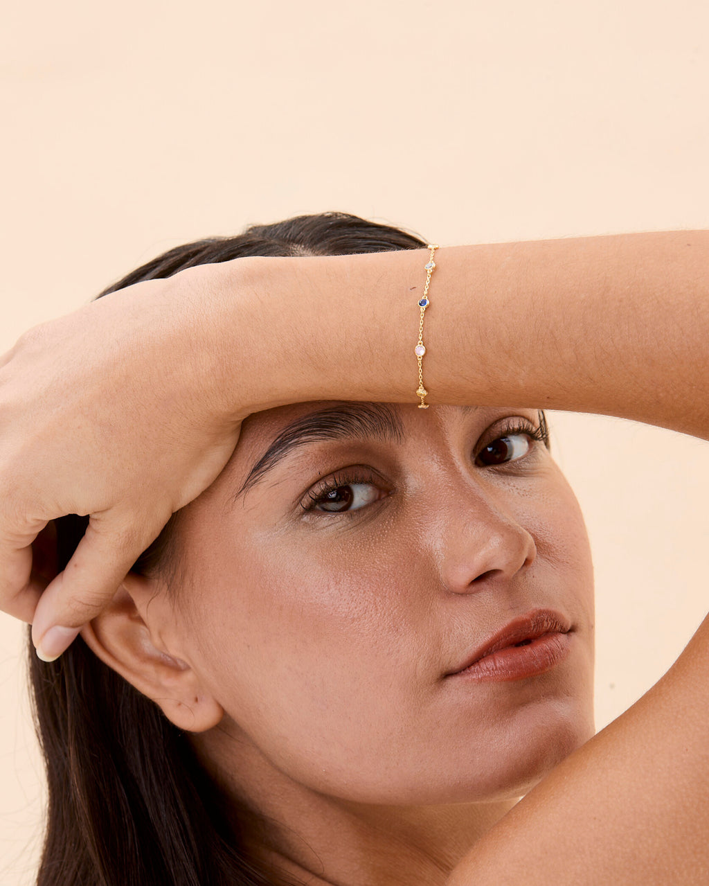 Personalized Family Birthstone Bracelet - 18k Gold Vermeil