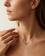Colorful Pear Duo Gemstone Necklace