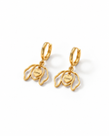 Custom Dog Name Earring - Personalized Pet Lover Gold Jewelry