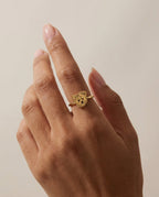 Custom Engraved Pet Photo Ring - Personalized Gold Jewelry