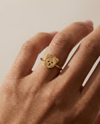 Custom Engraved Pet Photo Ring - Personalized Gold Jewelry