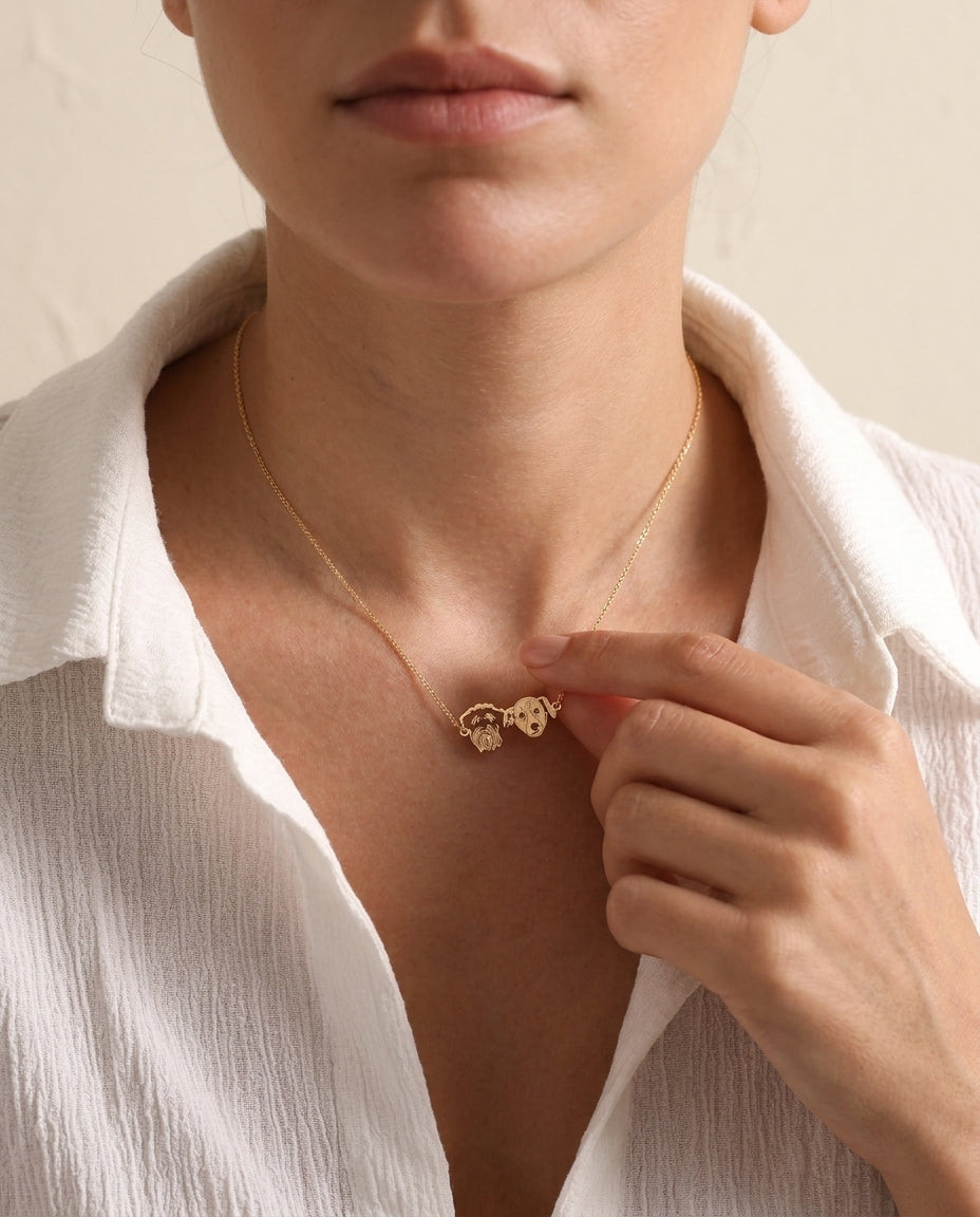Custom Pet Portrait Necklace