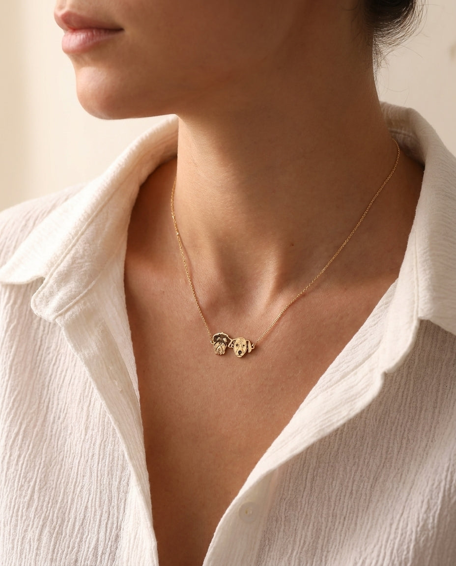 Custom Pet Portrait Necklace