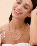 Timeless Layered Necklace Set, North Star Pendant & USA Letter Charms