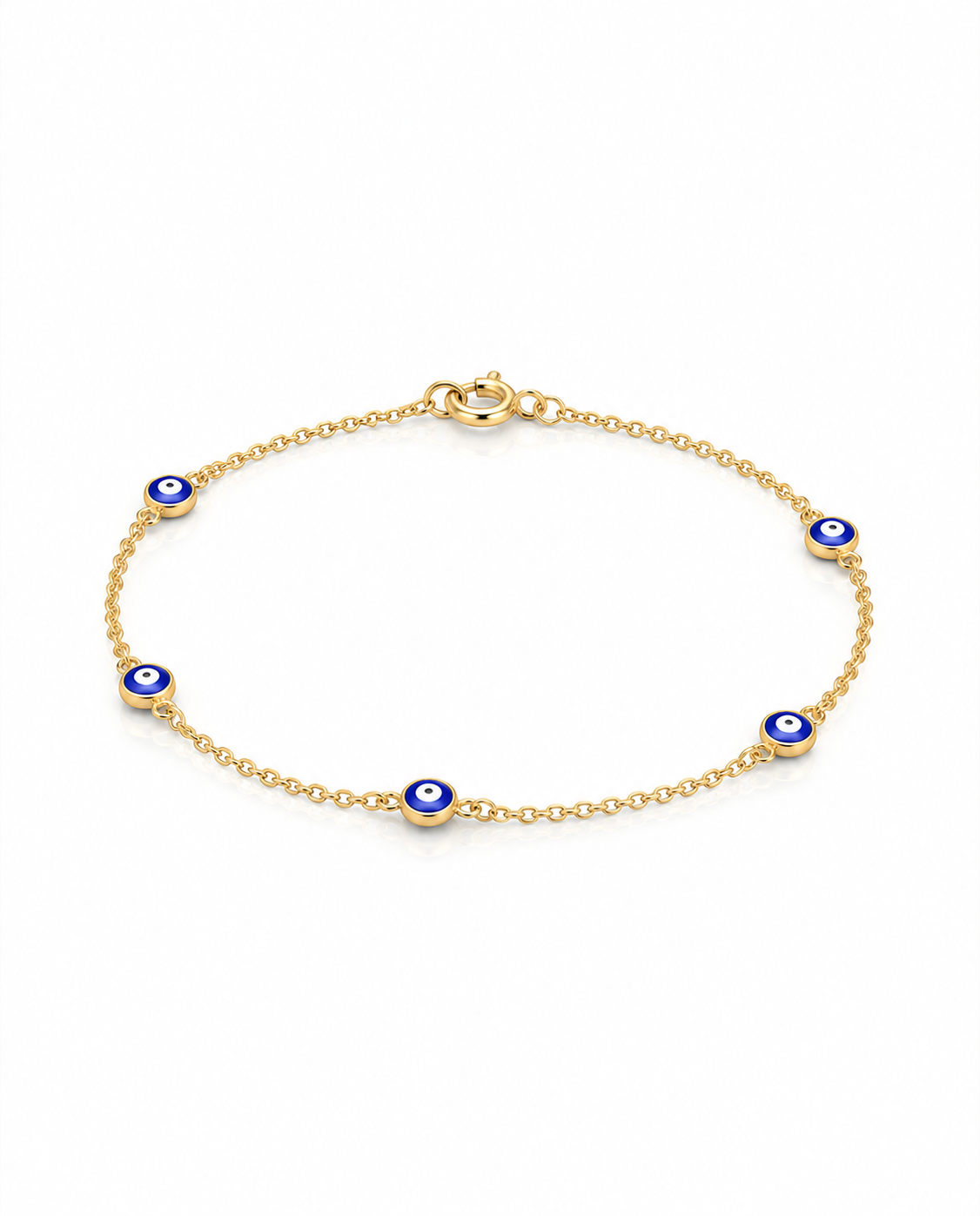 Dainty Evil Eye Bracelet | Gold Plated Protection Chain