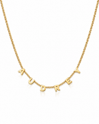 Dainty Gold Custom Name Necklace - Personalized Letter Jewelry