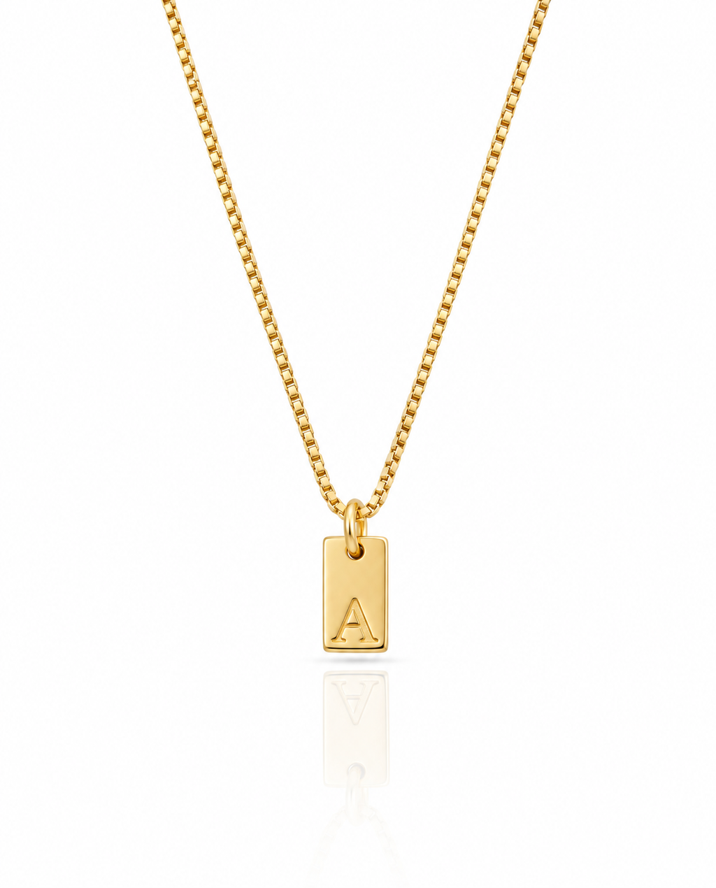 Dainty Gold Initial Tag Necklace | Personalized Jewelry