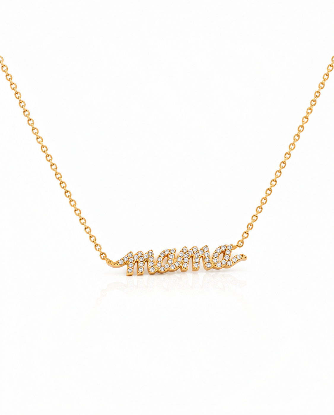 Dainty Gold mama Necklace - 925k Sterling Silver