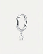 Dainty Star Charm Rose Gold Huggie Hoop Earring