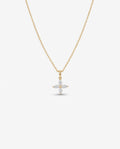 Elegant Crystal Clover Gold Pendant Necklace