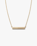 Personalized Engraved Gold Bar Name Necklace