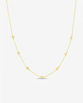 Dainty Gold Cross Station Necklace | Minimalist Faith Jewelry