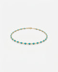 Dainty Turquoise & Gold Marquise Station Necklace