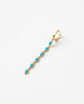 Turquoise Teardrop Cascade Gold Dangle Earring