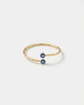 Gold Plated Double Evil Eye Cuff Bracelet for Women