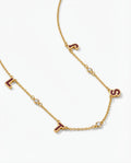 Personalized Gold Initial Necklace with Diamond Accents