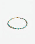 Delicate Teardrop Turquoise Gold Chain Bracelet