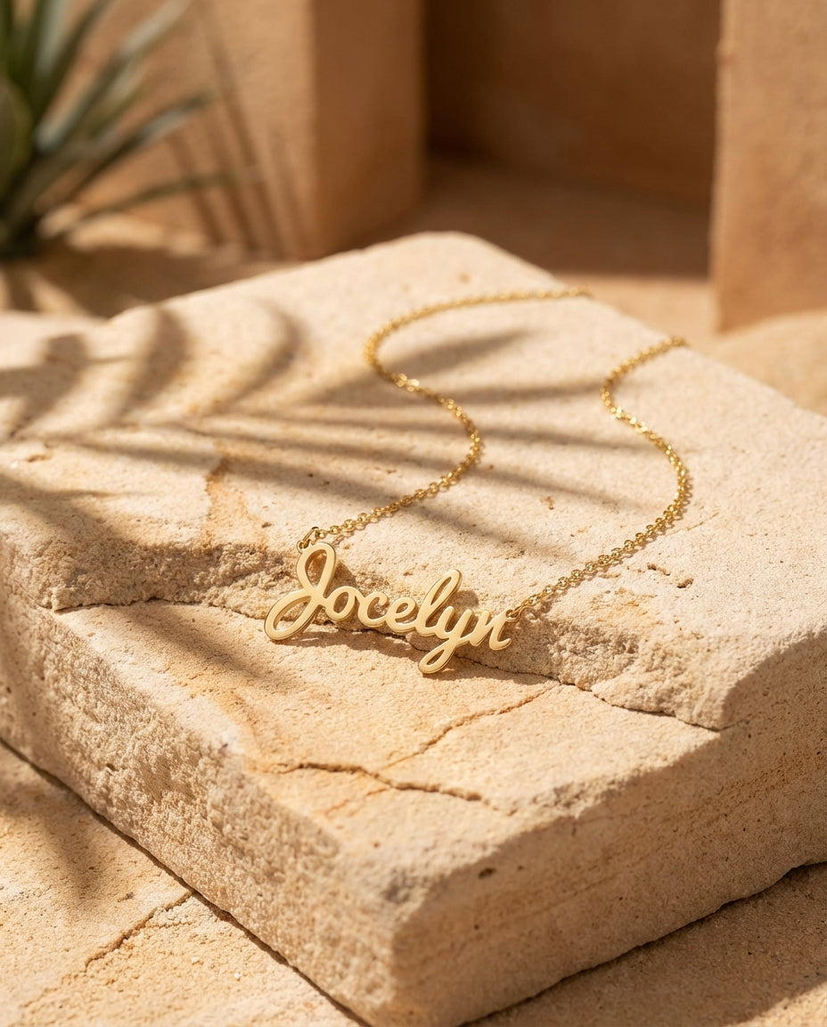Personalized Gold Name Necklace - Custom Cursive Jewelry Gift for Her