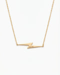 Personalized Gold Lightning Bolt Name Necklace