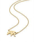 Personalized Gold Elephant Initial Necklace | Dainty Good Luck Charm