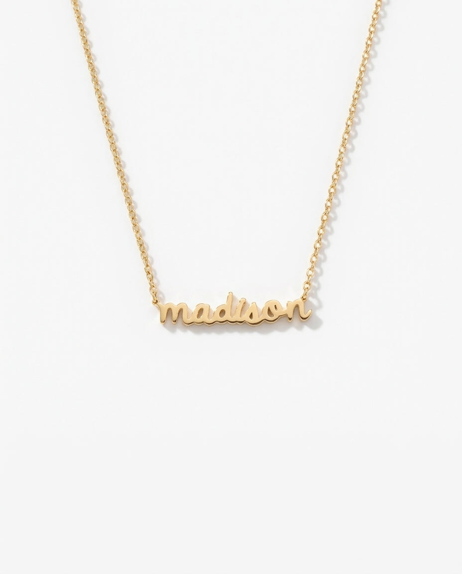Personalized Cursive Name Necklace - Custom Gold Jewelry Gift