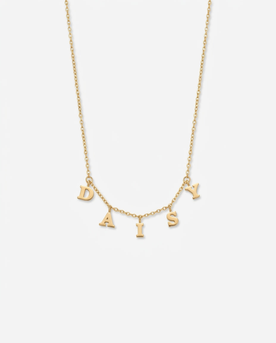 Personalized Gold Dainty Name Necklace - Custom Letter Jewelry