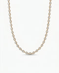 Exquisite Pear Cut Diamond Tennis Necklace in Gold