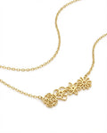 Dainty Gold Flower Bar Necklace | Minimalist Floral Jewelry