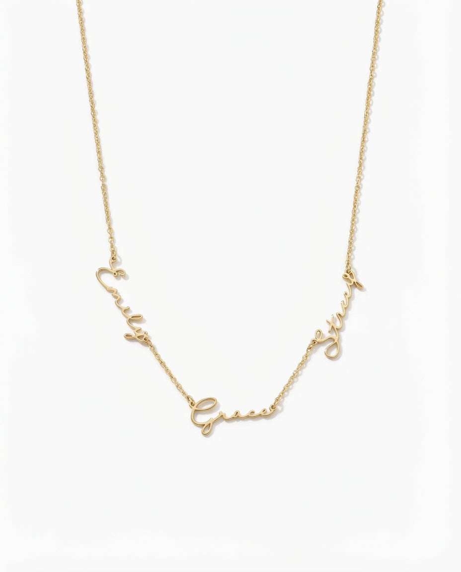Personalized Multiple Name Necklace - Custom Family Jewelry Gift